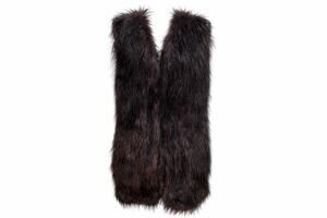 Sebby Collection Burgundy Faux Fur Warm Winter Vest Cozy Size XL